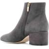 imageFSJ Women Comfortable Chunky Low Heeled Ankle Booties Round Toe Shoes with Side Zipper Size 415 USGrey Suede