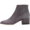 imageFSJ Women Comfortable Chunky Low Heeled Ankle Booties Round Toe Shoes with Side Zipper Size 415 USGrey Suede