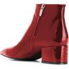 imageFSJ Women Comfortable Chunky Low Heeled Ankle Booties Round Toe Shoes with Side Zipper Size 415 USRed Patent