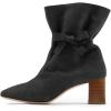 imageFSJ Women Comfy Bows Medium Chunky Heel Square Toe Fancy Lace Up Office Boots Size 415 M USBlack