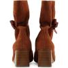 imageFSJ Women Comfy Bows Medium Chunky Heel Square Toe Fancy Lace Up Office Boots Size 415 M USBrown