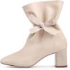 imageFSJ Women Comfy Bows Medium Chunky Heel Square Toe Fancy Lace Up Office Boots Size 415 M USWheat