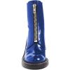 imageFSJ Women Comfy Stacked Low Heels Ankle Boots with Front Zipper Round Toe Handmade Shoes Size 415 USBlue