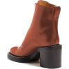 imageFSJ Women Comfy Stacked Low Heels Ankle Boots with Front Zipper Round Toe Handmade Shoes Size 415 USBrown