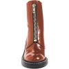 imageFSJ Women Comfy Stacked Low Heels Ankle Boots with Front Zipper Round Toe Handmade Shoes Size 415 USBrown