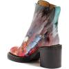 imageFSJ Women Comfy Stacked Low Heels Ankle Boots with Front Zipper Round Toe Handmade Shoes Size 415 USPainting