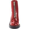 imageFSJ Women Comfy Stacked Low Heels Ankle Boots with Front Zipper Round Toe Handmade Shoes Size 415 USRed