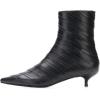 imageFSJ Women Retro Pointed Toe Ankle Booties Kitten Low Heels Office Boots Ladies Comfortable Shoe Size 415 USBlack