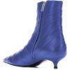 imageFSJ Women Retro Pointed Toe Ankle Booties Kitten Low Heels Office Boots Ladies Comfortable Shoe Size 415 USBlue