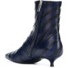 imageFSJ Women Retro Pointed Toe Ankle Booties Kitten Low Heels Office Boots Ladies Comfortable Shoe Size 415 USNavy Blue