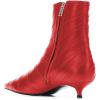 imageFSJ Women Retro Pointed Toe Ankle Booties Kitten Low Heels Office Boots Ladies Comfortable Shoe Size 415 USRed