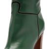 imageFSJ Women Round Toe Wide Calf Knee High Boots High Stacked Chunky Heel Long Boots Pull On Western Dress Shoes Size 415 USGreen