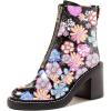imageFSJ Women Comfy Stacked Low Heels Ankle Boots with Front Zipper Round Toe Handmade Shoes Size 415 USFlower