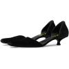 imageFSJ Women Closed Pointed Toe Low Kitten Heel Pumps DOrsay Slip On Comfort Ladies Office Work Shoes Size 415 USBlack