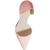 imageFSJ Women Closed Pointed Toe Low Kitten Heel Pumps DOrsay Slip On Comfort Ladies Office Work Shoes Size 415 USPink