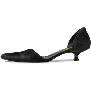imageFSJ Women Closed Pointed Toe Low Kitten Heel Pumps DOrsay Slip On Comfort Ladies Office Work Shoes Size 415 USBlack