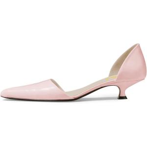 imageFSJ Women Closed Pointed Toe Low Kitten Heel Pumps DOrsay Slip On Comfort Ladies Office Work Shoes Size 415 USPink