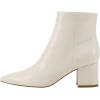 imageFSJ Women Dressy Pointed Toe Ankle Boots Chunky Block Heels Side Zipper Booties Formal Weddng Shoe Size US 415Beige