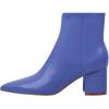 imageFSJ Women Dressy Pointed Toe Ankle Boots Chunky Block Heels Side Zipper Booties Formal Weddng Shoe Size US 415Blue