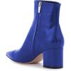 imageFSJ Women Dressy Pointed Toe Ankle Boots Chunky Block Heels Side Zipper Booties Formal Weddng Shoe Size US 415Bluepatent