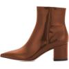 imageFSJ Women Dressy Pointed Toe Ankle Boots Chunky Block Heels Side Zipper Booties Formal Weddng Shoe Size US 415Brownpatent