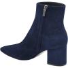 imageFSJ Women Dressy Pointed Toe Ankle Boots Chunky Block Heels Side Zipper Booties Formal Weddng Shoe Size US 415Dark Blue