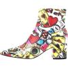imageFSJ Women Dressy Pointed Toe Ankle Boots Chunky Block Heels Side Zipper Booties Formal Weddng Shoe Size US 415Graffiti