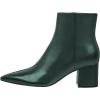 imageFSJ Women Dressy Pointed Toe Ankle Boots Chunky Block Heels Side Zipper Booties Formal Weddng Shoe Size US 415Greenleather