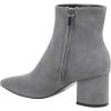 imageFSJ Women Dressy Pointed Toe Ankle Boots Chunky Block Heels Side Zipper Booties Formal Weddng Shoe Size US 415Grey