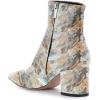 imageFSJ Women Dressy Pointed Toe Ankle Boots Chunky Block Heels Side Zipper Booties Formal Weddng Shoe Size US 415Grey Printing