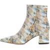 imageFSJ Women Dressy Pointed Toe Ankle Boots Chunky Block Heels Side Zipper Booties Formal Weddng Shoe Size US 415Grey Printing