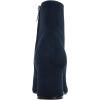 imageFSJ Women Dressy Pointed Toe Ankle Boots Chunky Block Heels Side Zipper Booties Formal Weddng Shoe Size US 415Navy Suede