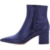 imageFSJ Women Dressy Pointed Toe Ankle Boots Chunky Block Heels Side Zipper Booties Formal Weddng Shoe Size US 415Navypatent