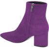 imageFSJ Women Dressy Pointed Toe Ankle Boots Chunky Block Heels Side Zipper Booties Formal Weddng Shoe Size US 415Purple