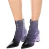 imageFSJ Women Dressy Pointed Toe Ankle Boots Chunky Block Heels Side Zipper Booties Formal Weddng Shoe Size US 415Purple Scales