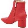 imageFSJ Women Dressy Pointed Toe Ankle Boots Chunky Block Heels Side Zipper Booties Formal Weddng Shoe Size US 415Red