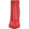 imageFSJ Women Dressy Pointed Toe Ankle Boots Chunky Block Heels Side Zipper Booties Formal Weddng Shoe Size US 415Red