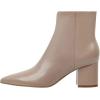 imageFSJ Women Dressy Pointed Toe Ankle Boots Chunky Block Heels Side Zipper Booties Formal Weddng Shoe Size US 415Taupe