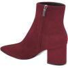 imageFSJ Women Dressy Pointed Toe Ankle Boots Chunky Block Heels Side Zipper Booties Formal Weddng Shoe Size US 415Wine Red