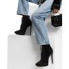 imageFSJ Women Platform Thin Super High Heels Ankle Boots Lace UP Booties Closed Pointed Toe Stiletto Shoes Size 415 USBlack