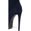 imageFSJ Women Platform Thin Super High Heels Ankle Boots Lace UP Booties Closed Pointed Toe Stiletto Shoes Size 415 USNavy