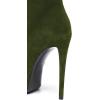 imageFSJ Women Platform Thin Super High Heels Ankle Boots Lace UP Booties Closed Pointed Toe Stiletto Shoes Size 415 USOlive