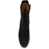 imageFSJ Women Stylish Studded Rhinestones Ankle Booties Platform Wedge High Heels Closed Toe Short Boots With Side Zipper Ladies Dress Party Shoes Size 415 USSuede Black