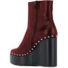 imageFSJ Women Stylish Studded Rhinestones Ankle Booties Platform Wedge High Heels Closed Toe Short Boots With Side Zipper Ladies Dress Party Shoes Size 415 USRed