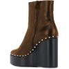 imageFSJ Women Stylish Studded Rhinestones Ankle Booties Platform Wedge High Heels Closed Toe Short Boots With Side Zipper Ladies Dress Party Shoes Size 415 USBrown