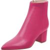 imageFSJ Women Dressy Pointed Toe Ankle Boots Chunky Block Heels Side Zipper Booties Formal Weddng Shoe Size US 415Hot Pink