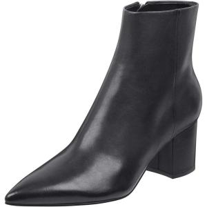 imageFSJ Women Dressy Pointed Toe Ankle Boots Chunky Block Heels Side Zipper Booties Formal Weddng Shoe Size US 415Black