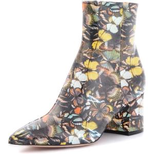 imageFSJ Women Dressy Pointed Toe Ankle Boots Chunky Block Heels Side Zipper Booties Formal Weddng Shoe Size US 415Butterfly