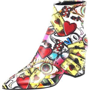 imageFSJ Women Dressy Pointed Toe Ankle Boots Chunky Block Heels Side Zipper Booties Formal Weddng Shoe Size US 415Graffiti