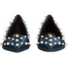 imageFSJ Women Classic Stiletto Kitten Heels Pointed Toe Handmade Pearls Slip On Pumps Clear PVC Office Party Date Bridal Dress Shoes Size 415 USBlue
